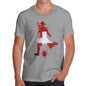 Mens Novelty T Shirt Christmas Football Soccer Silhouette Switzerland Men's T-Shirt Small Light Grey