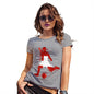 Novelty Gifts For Women Football Soccer Silhouette Switzerland Women's T-Shirt Large Light Grey