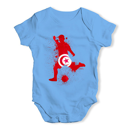 football Soccer Silhouette Tunisia Baby Unisex Baby Grow Bodysuit