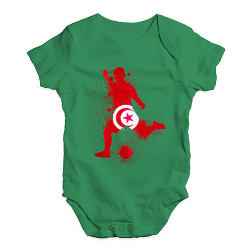 football Soccer Silhouette Tunisia Baby Unisex Baby Grow Bodysuit