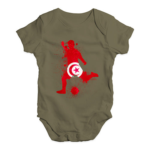 football Soccer Silhouette Tunisia Baby Unisex Baby Grow Bodysuit