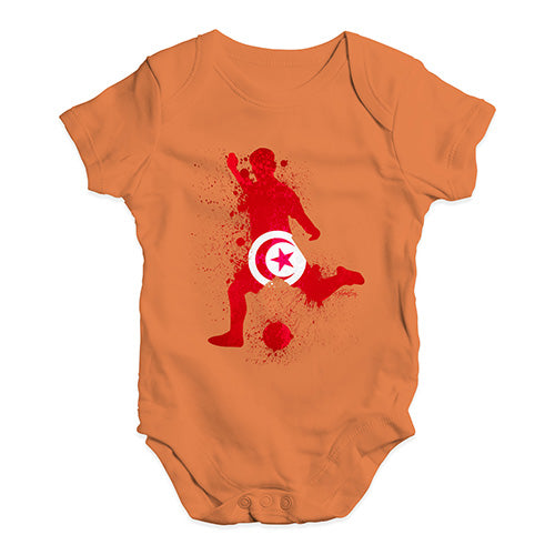 football Soccer Silhouette Tunisia Baby Unisex Baby Grow Bodysuit