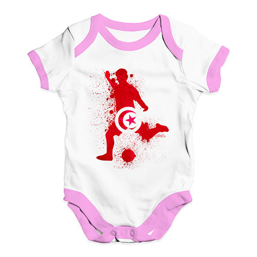 football Soccer Silhouette Tunisia Baby Unisex Baby Grow Bodysuit