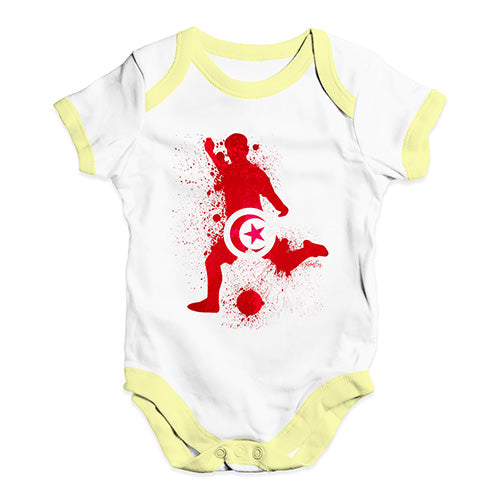 football Soccer Silhouette Tunisia Baby Unisex Baby Grow Bodysuit