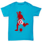 Novelty Tees For Boys Football Soccer Silhouette Tunisia Boy's T-Shirt Age 9-11 Azure Blue