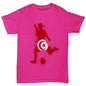 Novelty Tees For Girls Football Soccer Silhouette Tunisia Girl's T-Shirt Age 9-11 Pink