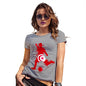 Funny T Shirts For Women Football Soccer Silhouette Tunisia Women's T-Shirt X-Large Light Grey