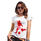 Womens Humor Novelty Graphic Funny T Shirt Football Soccer Silhouette Tunisia Women's T-Shirt Medium White