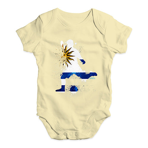 football Soccer Silhouette Uruguay Baby Unisex Baby Grow Bodysuit