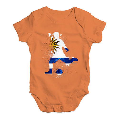 football Soccer Silhouette Uruguay Baby Unisex Baby Grow Bodysuit