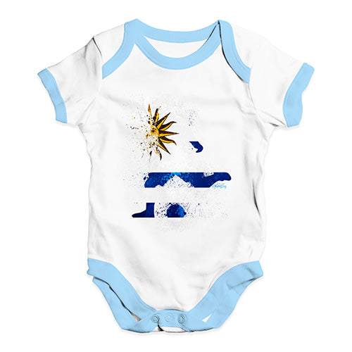 football Soccer Silhouette Uruguay Baby Unisex Baby Grow Bodysuit