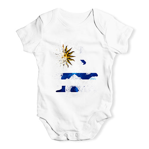 football Soccer Silhouette Uruguay Baby Unisex Baby Grow Bodysuit