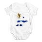 football Soccer Silhouette Uruguay Baby Unisex Baby Grow Bodysuit