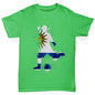 Boys Funny Tshirts Football Soccer Silhouette Uruguay Boy's T-Shirt Age 9-11 Green