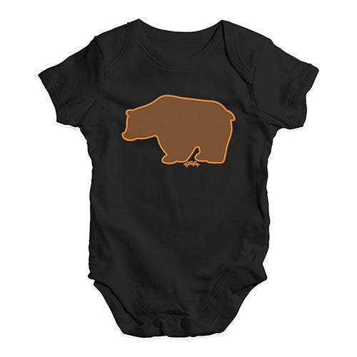 Grizzly Bear Silhouette Baby Unisex Baby Grow Bodysuit