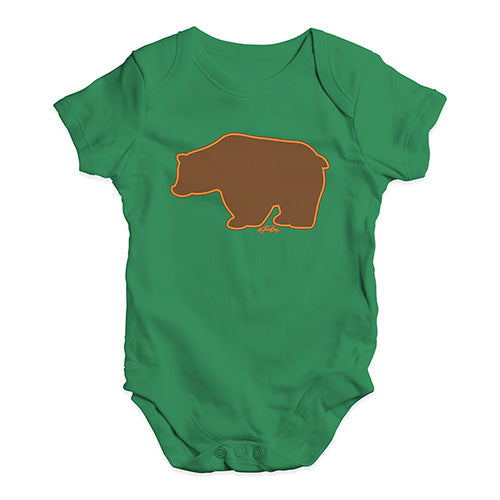 Grizzly Bear Silhouette Baby Unisex Baby Grow Bodysuit