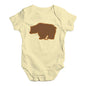 Grizzly Bear Silhouette Baby Unisex Baby Grow Bodysuit