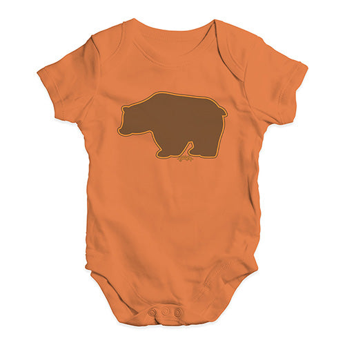 Grizzly Bear Silhouette Baby Unisex Baby Grow Bodysuit