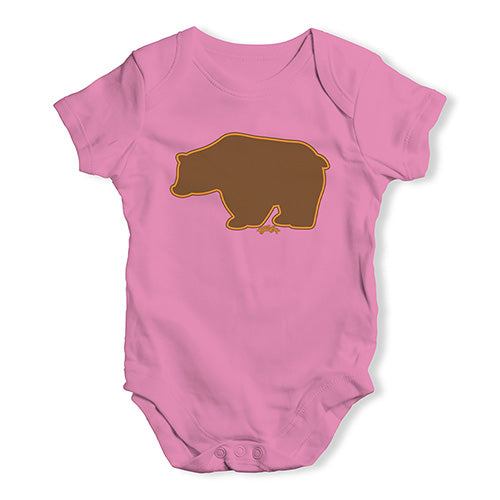 Grizzly Bear Silhouette Baby Unisex Baby Grow Bodysuit