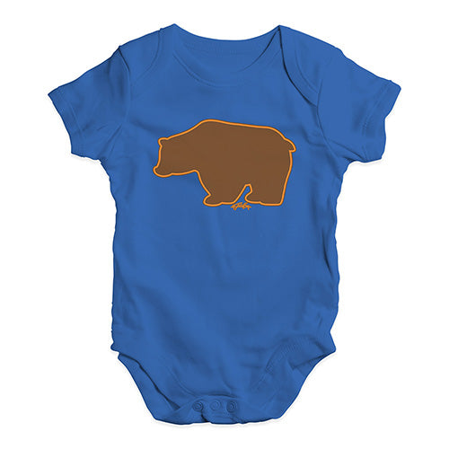 Grizzly Bear Silhouette Baby Unisex Baby Grow Bodysuit