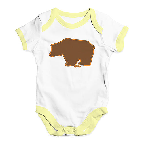 Grizzly Bear Silhouette Baby Unisex Baby Grow Bodysuit