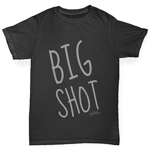 Novelty Tees For Boys Big Shot Boy's T-Shirt Age 7-8 Black