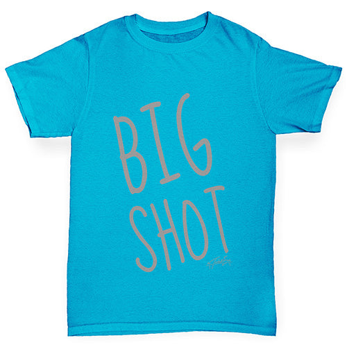 Novelty Tees For Girls Big Shot Girl's T-Shirt Age 9-11 Azure Blue