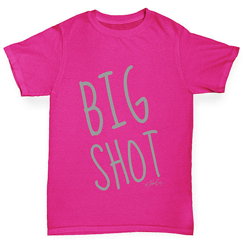 Novelty Tees For Girls Big Shot Girl's T-Shirt Age 7-8 Pink