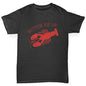 Boys funny tee shirts Butter Me Up Lobster Boy's T-Shirt Age 3-4 Black