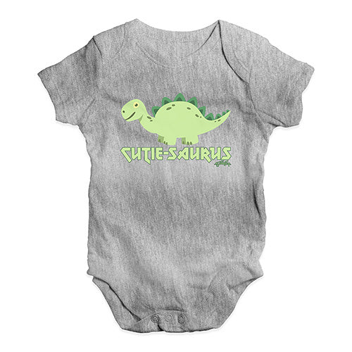 Cute-Saurus Cute Dinosaur Baby Unisex Baby Grow Bodysuit