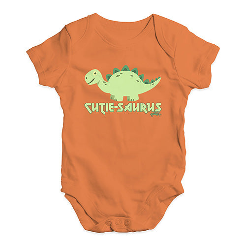 Cute-Saurus Cute Dinosaur Baby Unisex Baby Grow Bodysuit