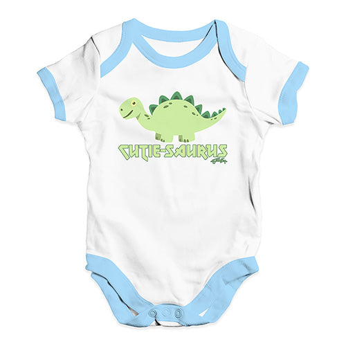 Cute-Saurus Cute Dinosaur Baby Unisex Baby Grow Bodysuit