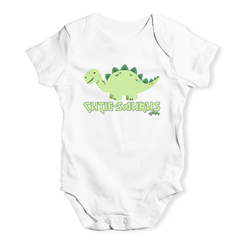 Cute-Saurus Cute Dinosaur Baby Unisex Baby Grow Bodysuit