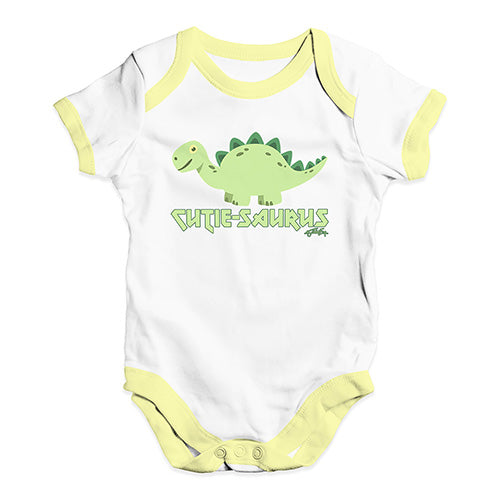 Cute-Saurus Cute Dinosaur Baby Unisex Baby Grow Bodysuit