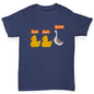 Girls Funny Tshirts Duck Duck Goose Girl's T-Shirt Age 7-8 Navy