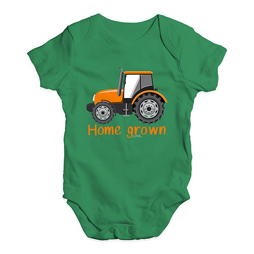 Home Grown Tractor Baby Unisex Baby Grow Bodysuit