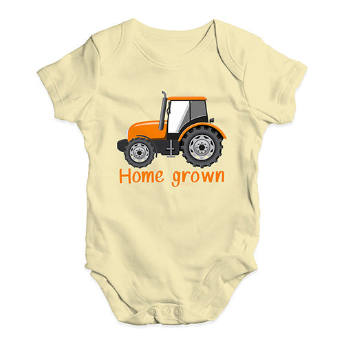 Home Grown Tractor Baby Unisex Baby Grow Bodysuit