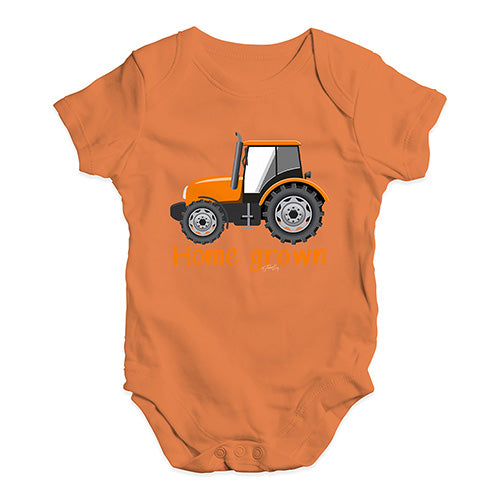 Home Grown Tractor Baby Unisex Baby Grow Bodysuit