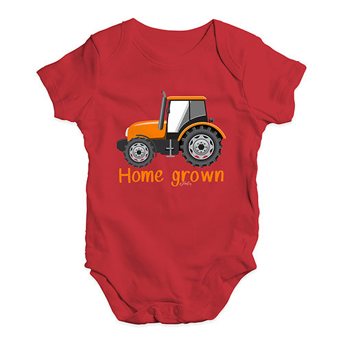 Home Grown Tractor Baby Unisex Baby Grow Bodysuit