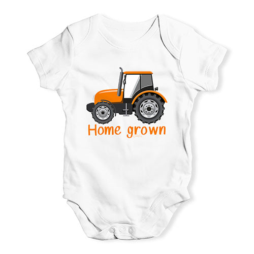 Home Grown Tractor Baby Unisex Baby Grow Bodysuit