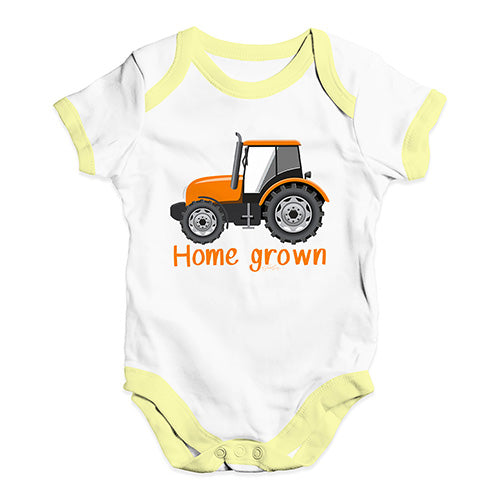 Home Grown Tractor Baby Unisex Baby Grow Bodysuit