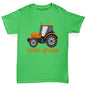 Boys novelty t shirts Home Grown Tractor Boy's T-Shirt Age 9-11 Green