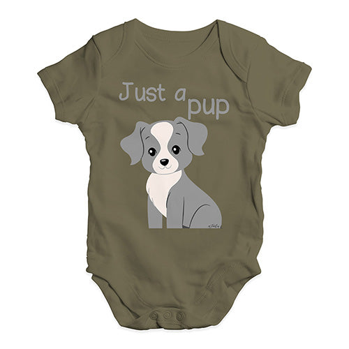 Just A Pup Baby Unisex Baby Grow Bodysuit