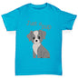 funny t shirts for boys Just A Pup Boy's T-Shirt Age 5-6 Azure Blue