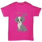 Girls novelty t shirts Just A Pup Girl's T-Shirt Age 3-4 Pink