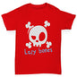 Boys novelty tees Lazy Bones Boy's T-Shirt Age 5-6 Red