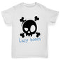 Boys novelty tees Lazy Bones Boy's T-Shirt Age 5-6 White