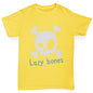 Novelty Tees For Boys Lazy Bones Boy's T-Shirt Age 7-8 Yellow