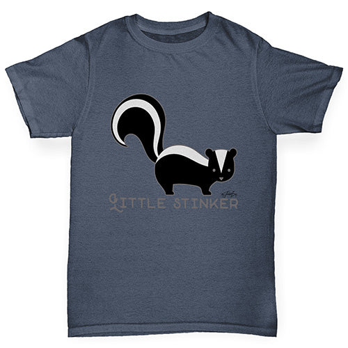 Boys Funny T Shirt little Stinker Skunk Boy's T-Shirt Age 3-4 Dark Grey