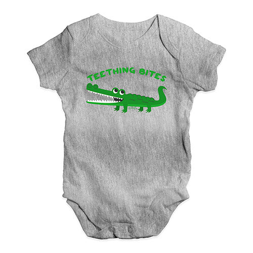 Teething Bites Crocodile Baby Unisex Baby Grow Bodysuit